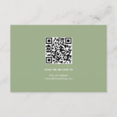 Perzik roos bloemensalie groen bloemenbruiloft informatiekaartje (Achterkant)