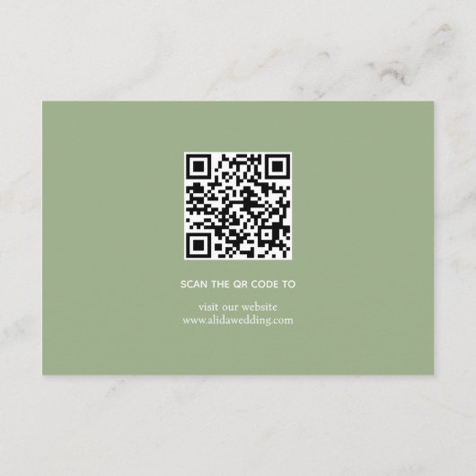 Perzik roos bloemensalie groen bloemenbruiloft informatiekaartje (Achterkant)