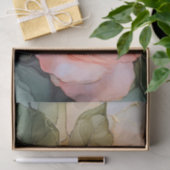 Perzik Roos Bloemige Bruids Shower Tissuepapier (Geschenk)