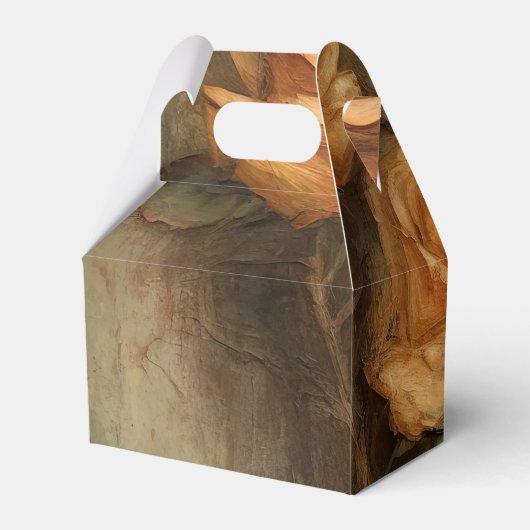 Perzik Roos Bloemige Romantische Trouwdag Bedankdoosjes (Achterkant)