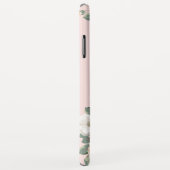 Perzik Roos Blush Roze Bloemen Monogram Case-Mate iPhone Case (Achterkant/rechts)