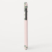 Perzik Roos Blush Roze Bloemen Monogram Case-Mate iPhone Case (Achterkant/links)
