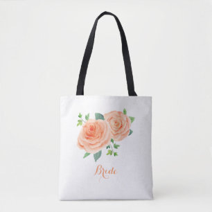 Perzik Roos Bridal Tote Bag