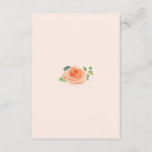 Perzik Roos bruiloft Wishing Well Kaarten (Achterkant)