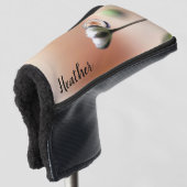 Perzik Roos Droplet Gepersonaliseerde Golf Head Ho Golfheadcover (3/4 voorkant)