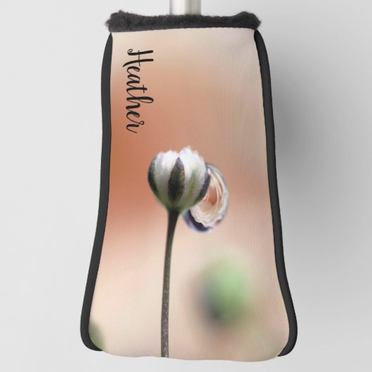 Perzik Roos Droplet Gepersonaliseerde Golf Head Ho Golfheadcover (Draai 90)