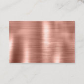 Perzik Roos Gouden Sparkle Leopard Glitz Visitekaartje (Achterkant)