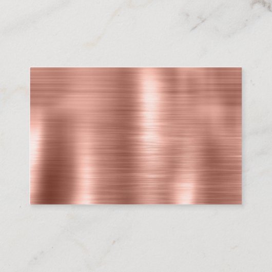 Perzik Roos Gouden Sparkle Leopard Glitz Visitekaartje (Achterkant)