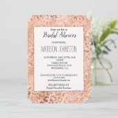 Perzik Roos Leopard Glitz Kaart (Staand voorkant)