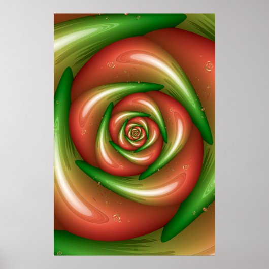 Perzik Roos Ontwerp Poster (Voorkant)