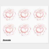 Perzik Roos Sticker en Envelope Seal (Vel)