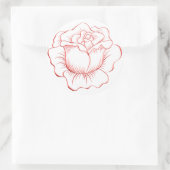 Perzik Roos Sticker en Envelope Seal (Tas)