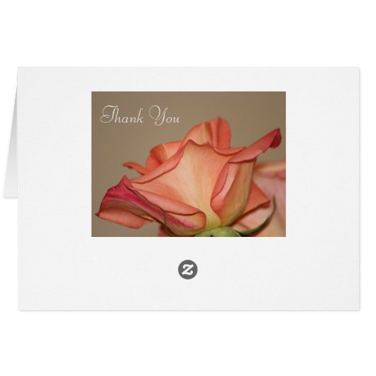 Perzik Roos Stijlvolle Kaart (Achterkant Horizontaal)