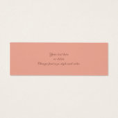 Perzik Roos Trio Flower Mini Bladwijzer Mini Visitekaartjes (Achterkant)