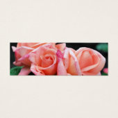 Perzik Roos Trio Flower Mini Bladwijzer Mini Visitekaartjes (Voorkant)