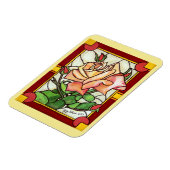 Perzik Roos Venster - Magnet Magneet (Linkerzijde)