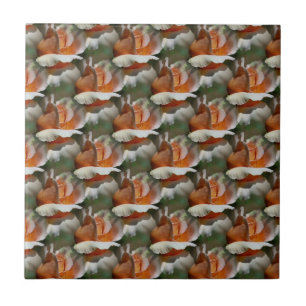 Perzik Rosebuds Floral Art Tile Tegeltje