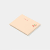 Perzik Roze Bloem Persoonlijk 4x3 Post-it® Notes (Schuin)