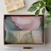 Perzik Roze Bloemachtige Bruiloftsdouche Tissuepapier (Geschenk)