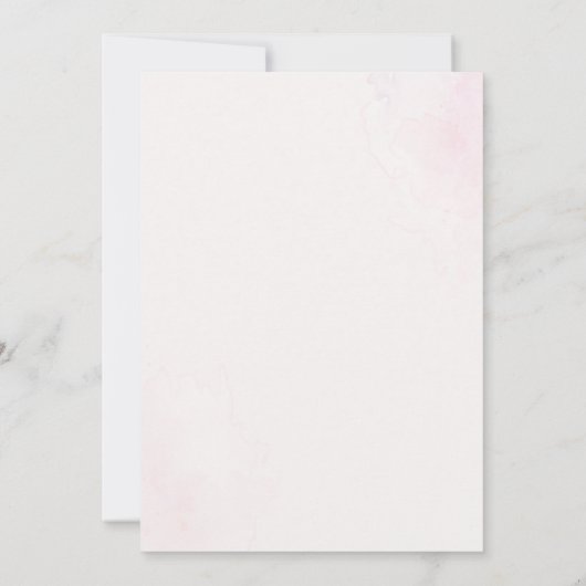 Perzik & Roze Bloemen Goud Design Islamitische bru Kaart (Achterkant)