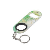 *~* Perzik Roze Bloemen Hemelse Glitter Waterverf Mini Flessenopener (Achterkant Gekanteld)