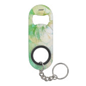 *~* Perzik Roze Bloemen Hemelse Glitter Waterverf Mini Flessenopener (Achterkant)