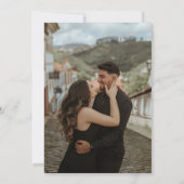 Perzik Roze Boho Aquarel Winter Bloemige Bruiloft Kaart (Achterkant)