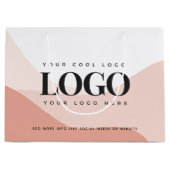 Perzik & Roze Boho Voeg Bedrijfslogo Toe Modern Groot Cadeauzakje (Voorkant)