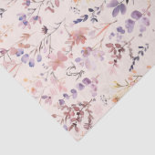 Perzik Roze Boho Waterverf Wildbloem Tissuepapier (Detail)