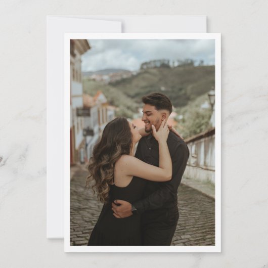 Perzik Roze Boho Waterverf Winter Bloemen Bruiloft Kaart (Achterkant)