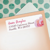 Perzik, Roze Botanische Tuin Rozen Springtime Etiket