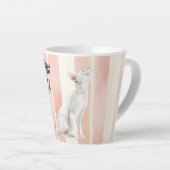 Perzik Roze Crème Stripes Cat Latte Mok (Rechterhoek)