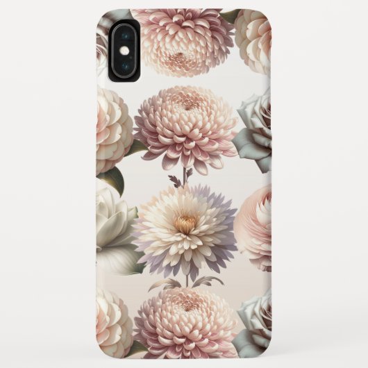 Perzik Roze Crème Witte Bloemen Bloem Case-Mate iPhone Case (Achterkant)