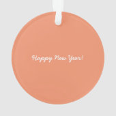 Perzik Roze Cute Sinterklaas & Kerst Ree Ornament (achterkant)