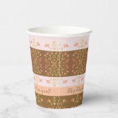 Perzik roze en goud papieren bekers (Rechts)