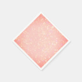 Perzik roze en gouden ster schittering look  chic servet (Hoek)