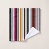 Perzik, roze en grijze Abstracte strepen Bad Handdoek (Wasdoekje)