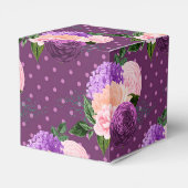 Perzik Roze en Lavendel Paarse Bloem Bedankdoosjes (Achterkant)