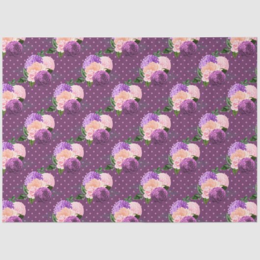 Perzik, Roze en Lavendel Reeks Ontwerp 15 Tissuepapier (Voorkant)