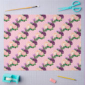 Perzik, Roze en Lavendel Reeks Ontwerp 8 Tissuepapier (Craft)