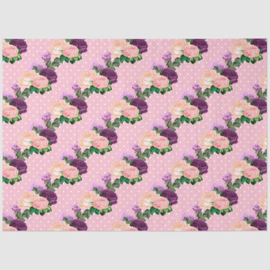 Perzik, Roze en Lavendel Reeks Ontwerp 8 Tissuepapier (Voorkant)