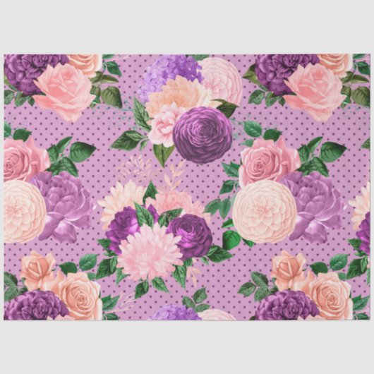 Perzik, Roze en Lavendel Serie Design 2 Tissuepapier (Voorkant)