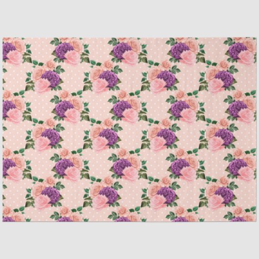 Perzik-, Roze- en Lavendelserie Design 13 Tissuepapier (Voorkant)