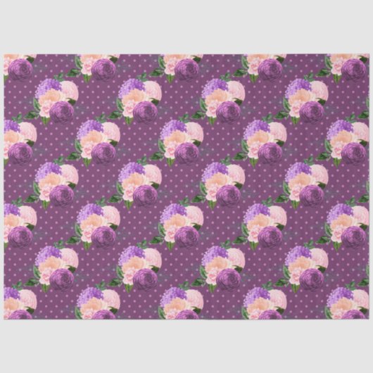 Perzik-, Roze- en Lavendelserie Design 15 Tissuepapier (Voorkant)