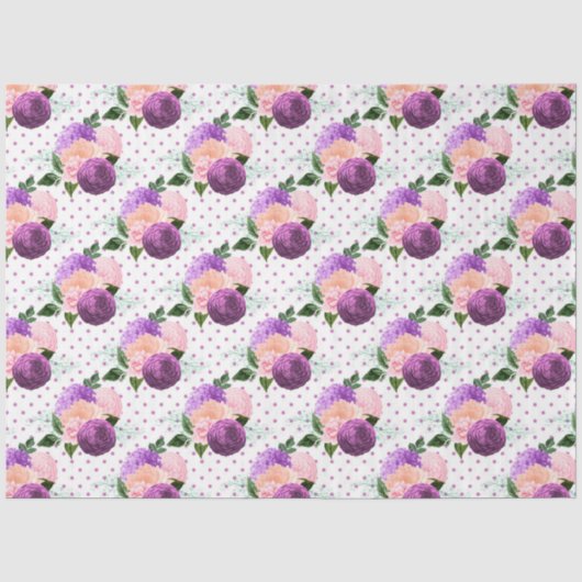 Perzik-, Roze- en Lavendelseries Design 10 Tissuepapier (Voorkant)