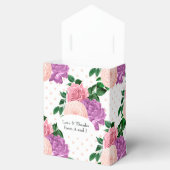 Perzik Roze en Lila Paarse Bloem Bedankdoosjes (Geopend)