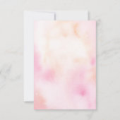 Perzik Roze en Wit Bloemen Bruiloft RSVP (Achterkant)