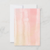 Perzik Roze en Wit Bloemen Bruiloft RSVP Kaartje (Achterkant)