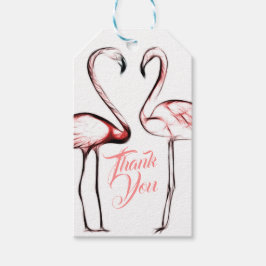 Perzik Roze Flamingo's Flamingo Feest Favoriet Cadeaulabel