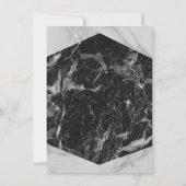 Perzik Roze Flamingo's Flamingo Zwart Marmeren Huw Kaart (Achterkant)